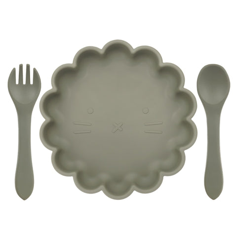 SET ASSIETTE & COUVERTS EN SILICONE