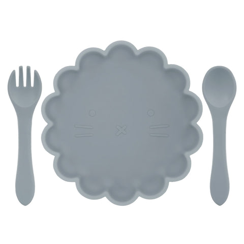 SET ASSIETTE & COUVERTS EN SILICONE